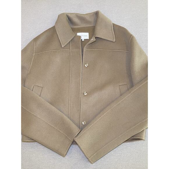 LOULOU DE SAISON ZHANA wool cashmere Jacket coat Size EU 40 medium crop Tan - Picture 2 of 7